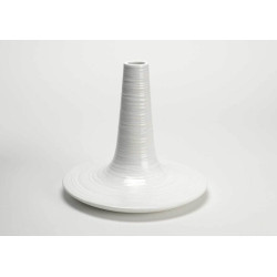 Vase soliflore spatial blanc H25 cm