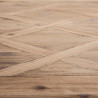Table ronde rétro en bois sculptée naturel finition métal noir Vical Home