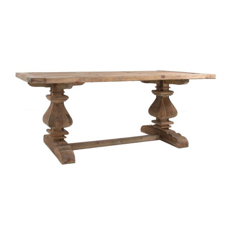 Table en bois massif avec pieds balustrades