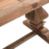 Table en bois massif avec pieds balustrades