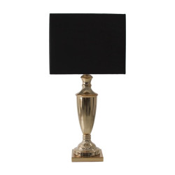 Lampe de table allongée avec abat jour carré noir
