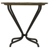 Table bistrot carré orme et métal Parnasse 80x80xH78cm