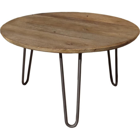 Table Basse ronde en orme Bercy D60xH35cm