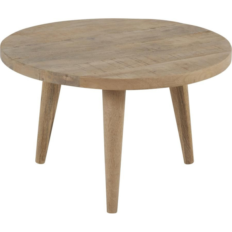 Petite table Basse ronde nordique en manguier D60xH37cm