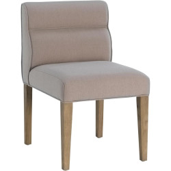 Chaise de table Calvin en tissu Biscuit 49,5x61xH81cm (Lot de 2)