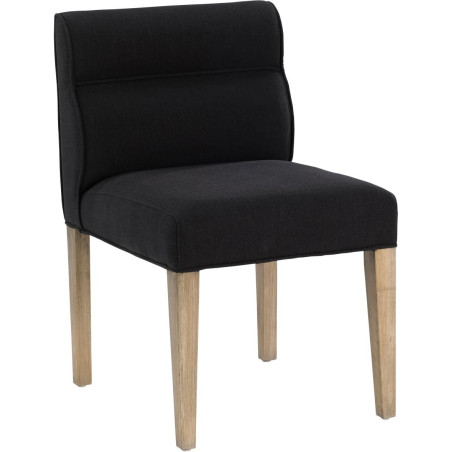Chaise de table Calvinen tissu Brun 49,5x61xH81cm (Lot de 2)