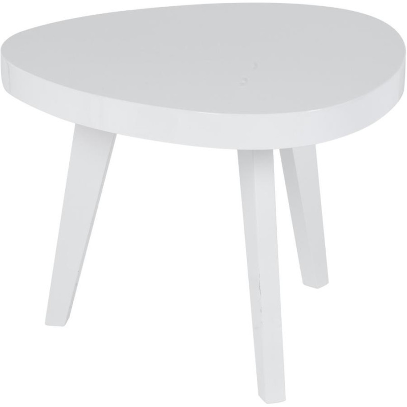 Table Basse scandinave forme haricot blanche Orsa D60xH40cm