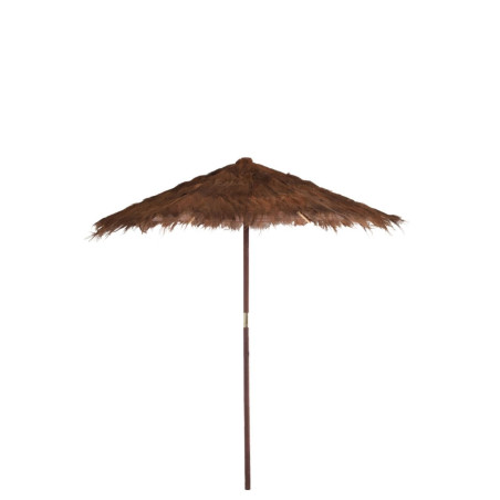 Grand Parasol Feuille De Cocotier Marron 250X250X270Cm