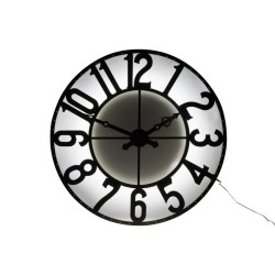 Horloge A Leds Bord Métal Marron 104X10X104Cm