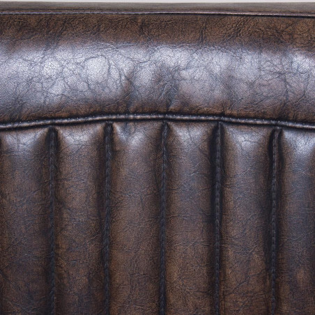 Chaise industriel design en cuir marron