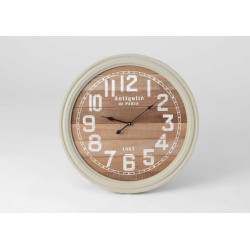 Horloge rétro bois bicolore 60cm