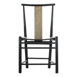 Chaise exotique en bois noir et or Vical Home