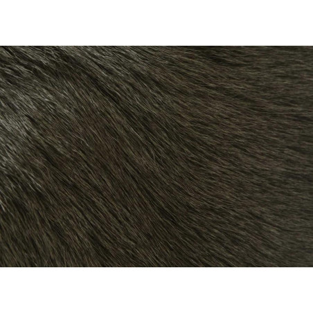 Coussin rectangulaire en peau de chèvre kaki 30x50 cm