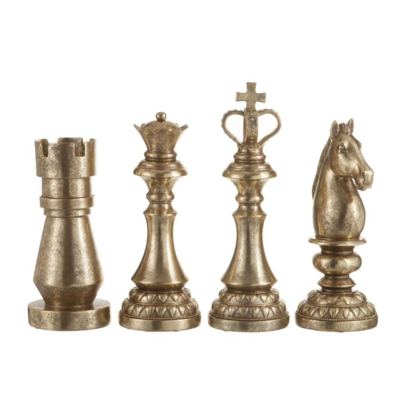 Pièces d'échecs or antique (Lot de 4)