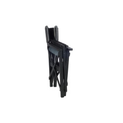 Chaise régisseur pliante bois et cuir noir