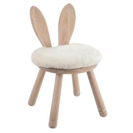 Chaise enfant oreille de lapin en bois naturel