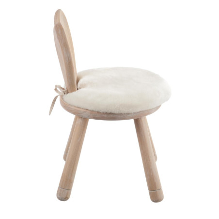 Chaise enfant oreille de lapin en bois naturel