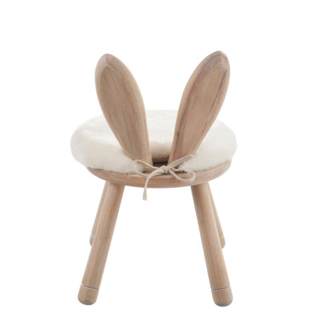 Chaise enfant oreille de lapin en bois naturel