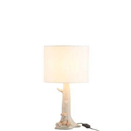 Lampe à poser branche ours beige