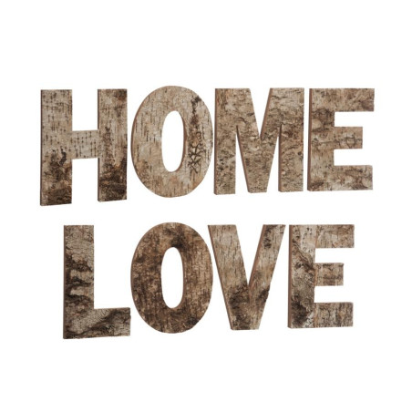 lettres love home bois naturel (Lot de 2)