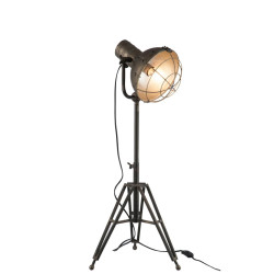 Lampe trépied Noir Industriel H93 cm