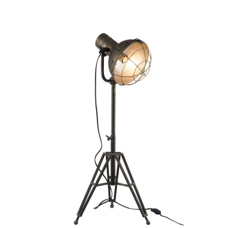 Lampe trépied Noir Industriel H93 cm