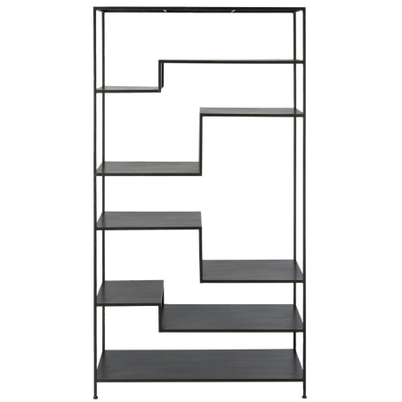 Etagère moderne 6 niveaux en métal noir H 185 cm