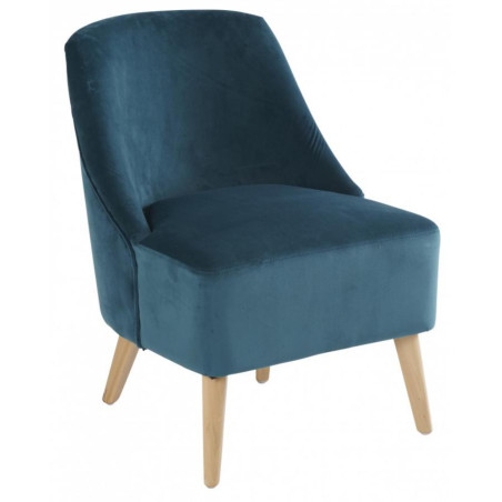 Fauteuil Crawford Velours Canard 53x66xH75cm