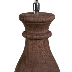 Pied de lampe Baroquie bois marron H 39 cm