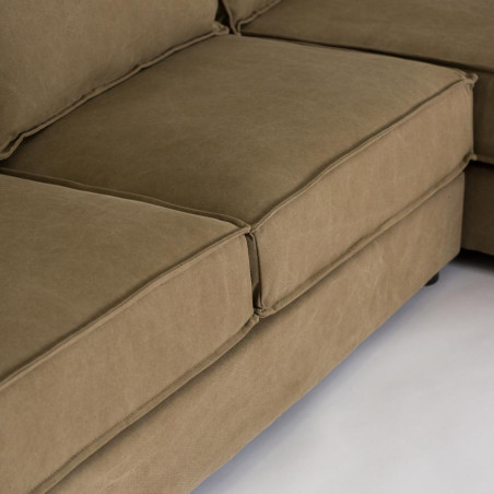 Canapé d'angle en tissu beige