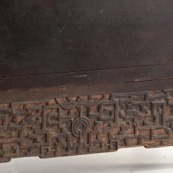 Armoire 2 portes chinoise brun antique Mat