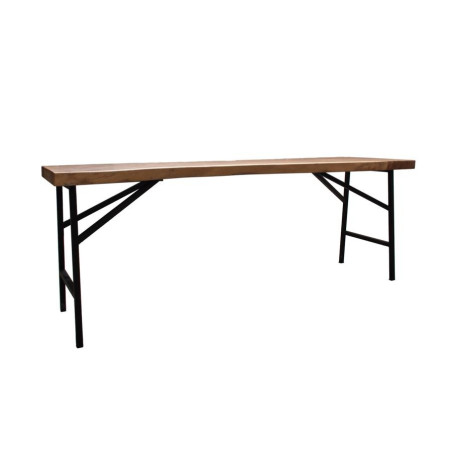Table à manger industrielle 300 cm bois et métal