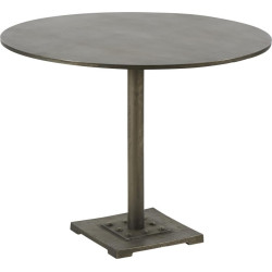 Table ronde bistrot Gustave Antic Silver Patine D80xH62 cm
