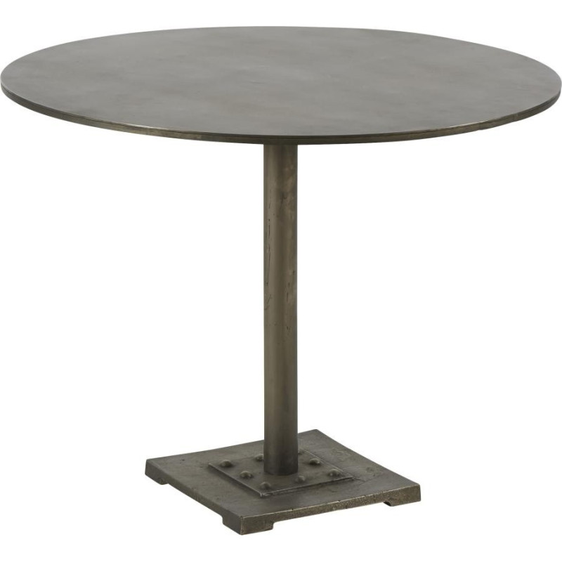 Table ronde bistrot Gustave Antic Silver Patine D80xH62 cm