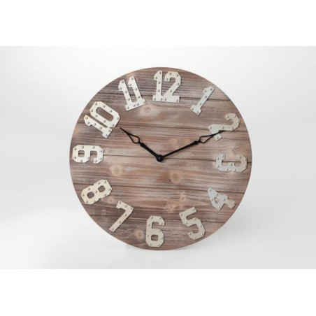 Horloge bois naturel Edmond 60 cm
