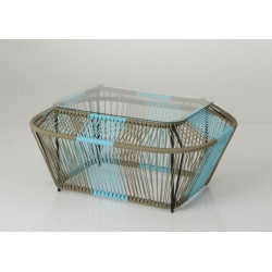 Table basse rectangulaire Turquoise