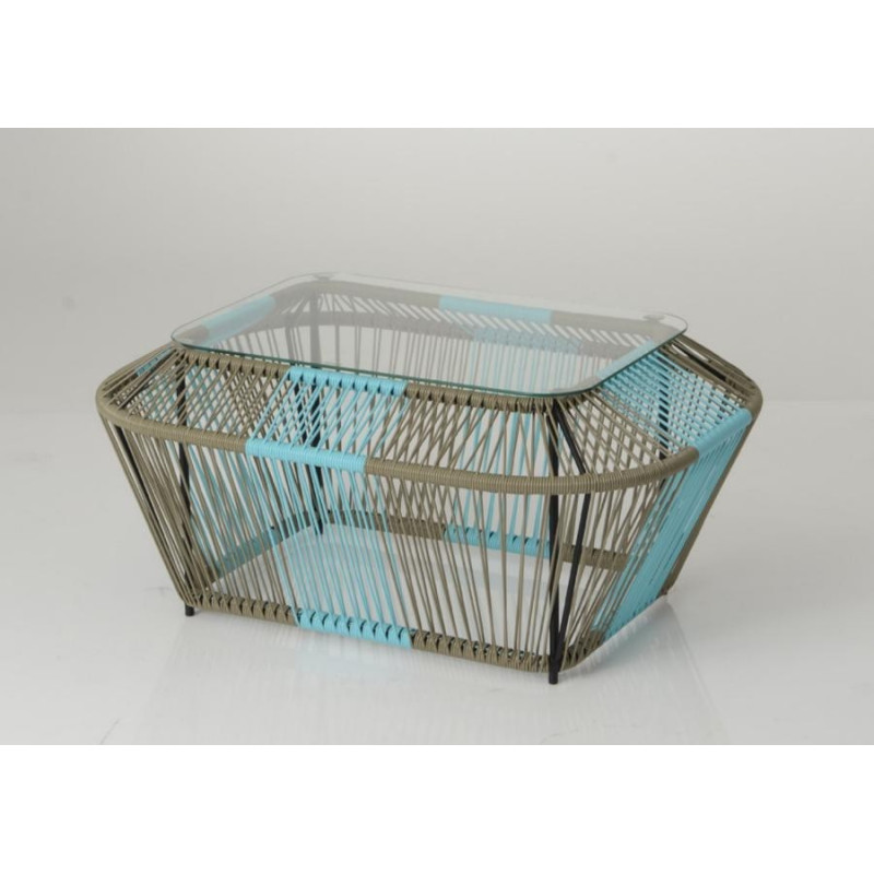 Table basse rectangulaire Turquoise