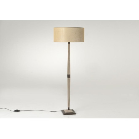Lampe de lecture bois et jute naturel Minorque H 167 cm
