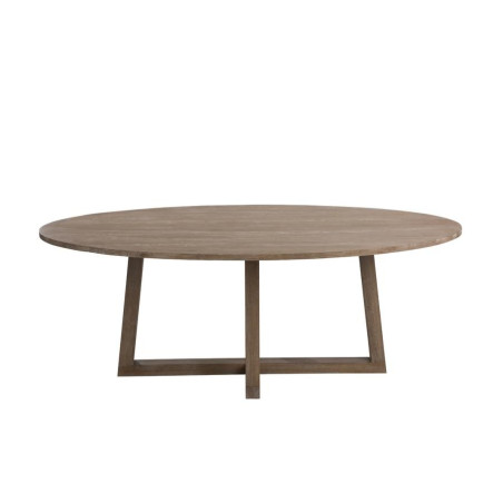 Table à manger ovale bois couleur moka