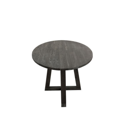 Table ovale bois brun foncé