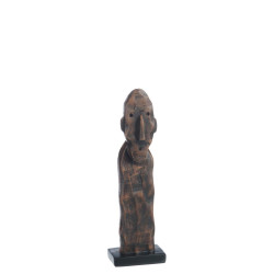 Statue personnage africain marron foncé