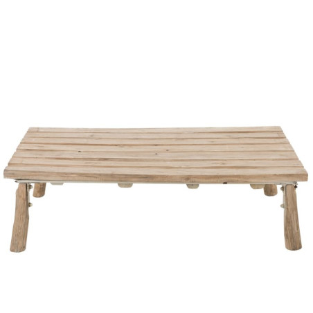 Table basse rectangulaire en chêne claire