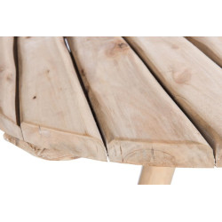 Table de bar ronde trépied en chêne naturel