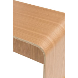 Table d'appoint design arrondi Thibo en bois naturel