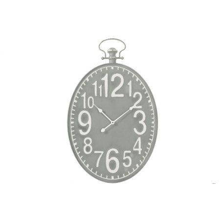 Horloge gousset ovale métal gris antique