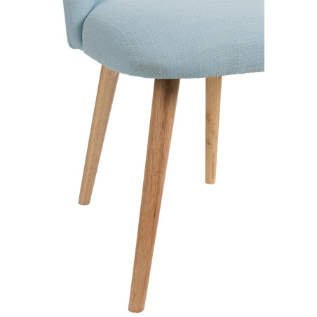 Chaise scandinave Vincent tissu bleu ciel