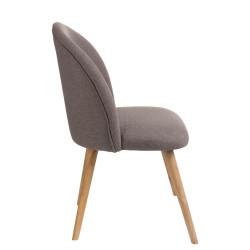 Chaise scandinave Vincent tissu taupe