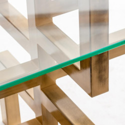 Table basse design moderne doré LIMOGUES
