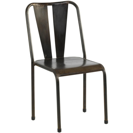 Chaise métal Tuileries noire 40x46xH88,5cm (Lot de 6)