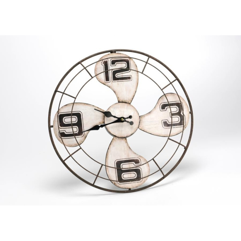 Horloge ronde hélices AVIATEUR 40 cm